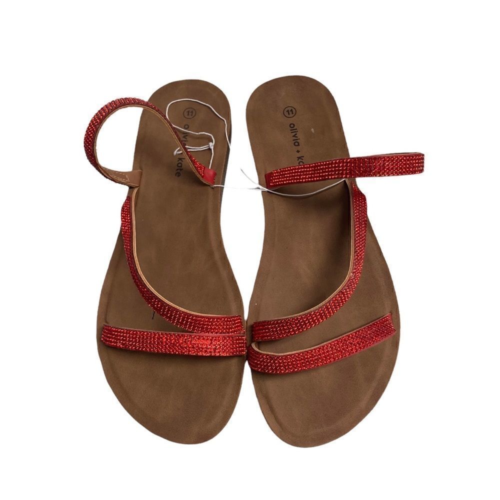 OLIVIA + KATE Women’s Sandals,Size 11,Style Hansel 64L, Red,‎ New WithoutTags